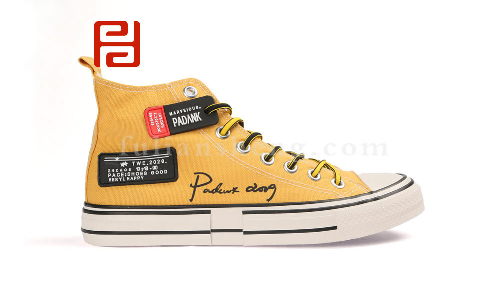 福連升20春運(yùn)動系帶高幫板鞋男款休閑鞋圖片