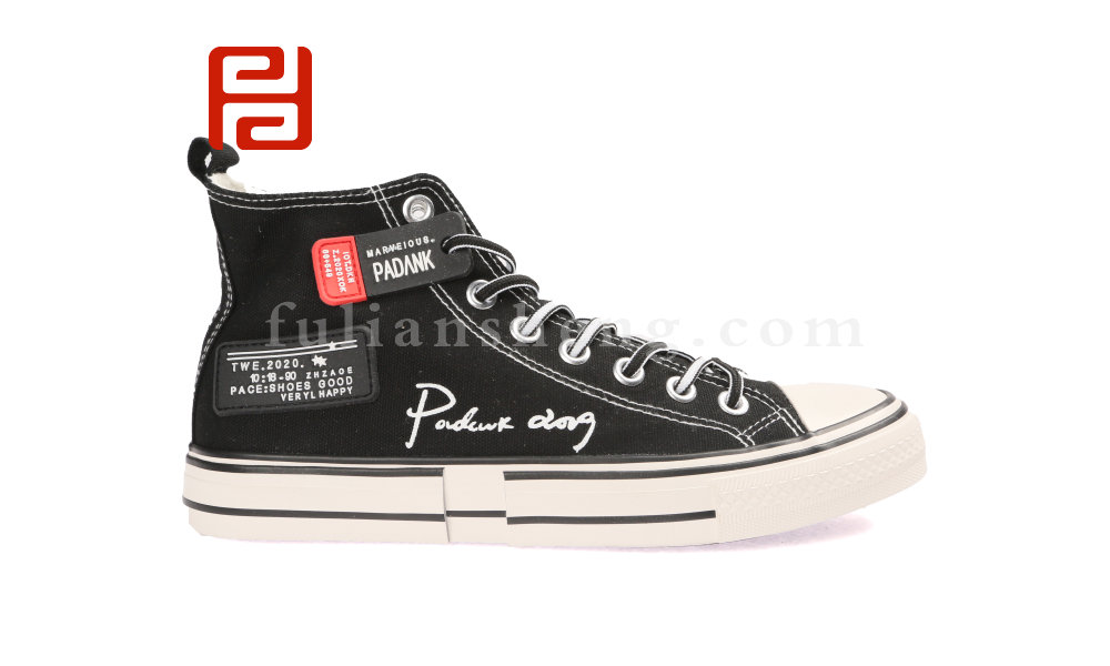 福連升20春運(yùn)動系帶高幫板鞋男款休閑鞋圖片