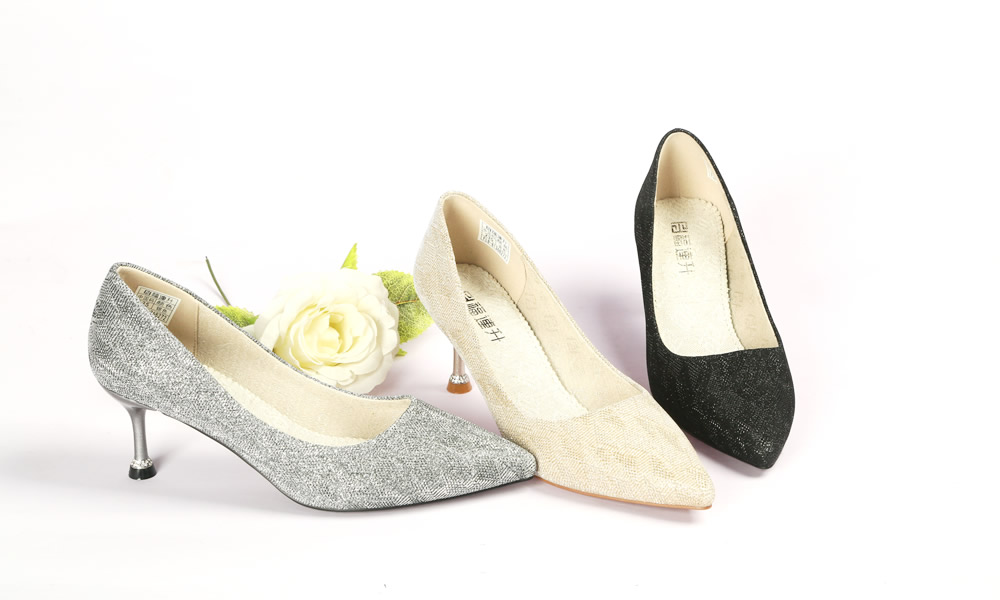 福連升尖頭細跟高跟女鞋 新娘鞋伴娘鞋工作單鞋圖片