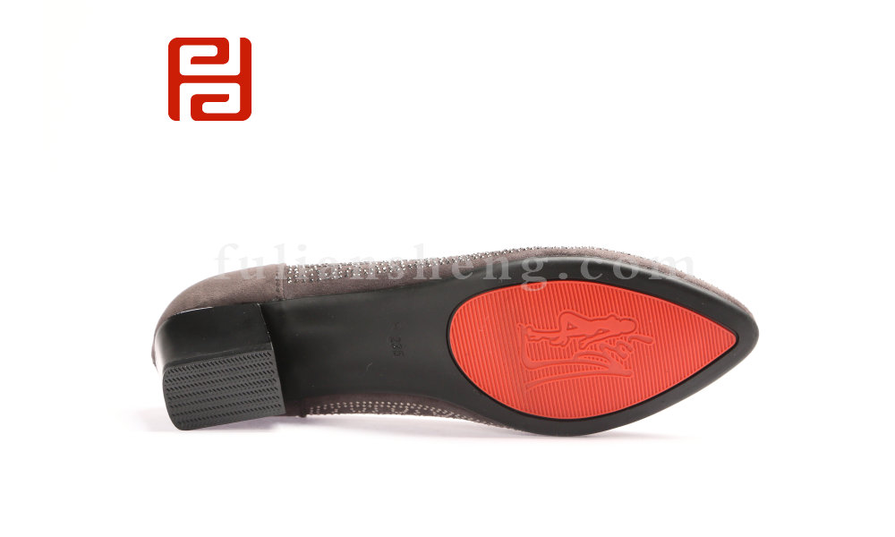 福連升春款女士水鉆棉麻方跟通勤工作鞋休閑鞋老北京布鞋圖片