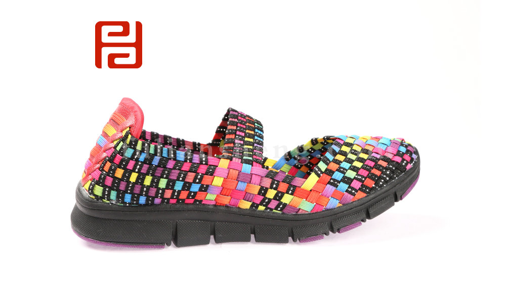 福連升休閑女鞋 編織洞洞鞋清爽透氣涼鞋圖片