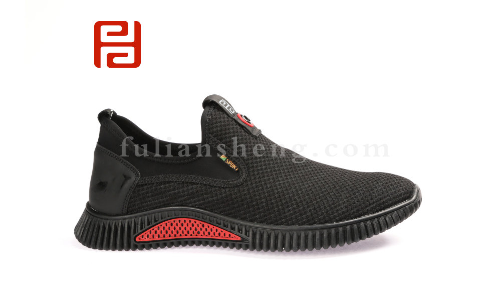 福連升春款男士透氣網(wǎng)面一腳蹬運(yùn)動防滑老北京布鞋圖片