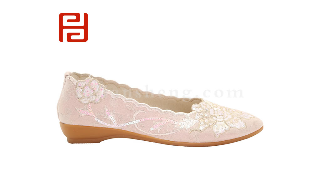 福連升老北京布鞋春夏低跟民族風繡花鞋女士單鞋圖片