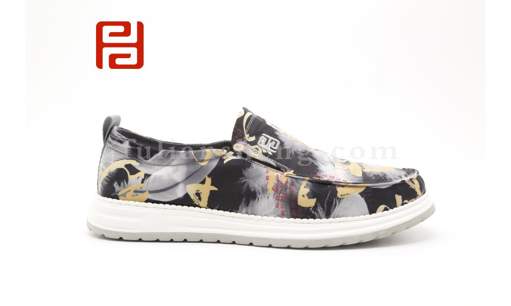 福連升老北京布鞋男迷彩輕便帆布懶人一腳蹬透氣棉麻布鞋圖片