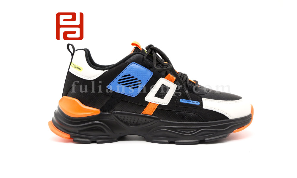 福連升2020冬季新款男輕彈防滑撞色老爹鞋休閑運(yùn)動鞋圖片