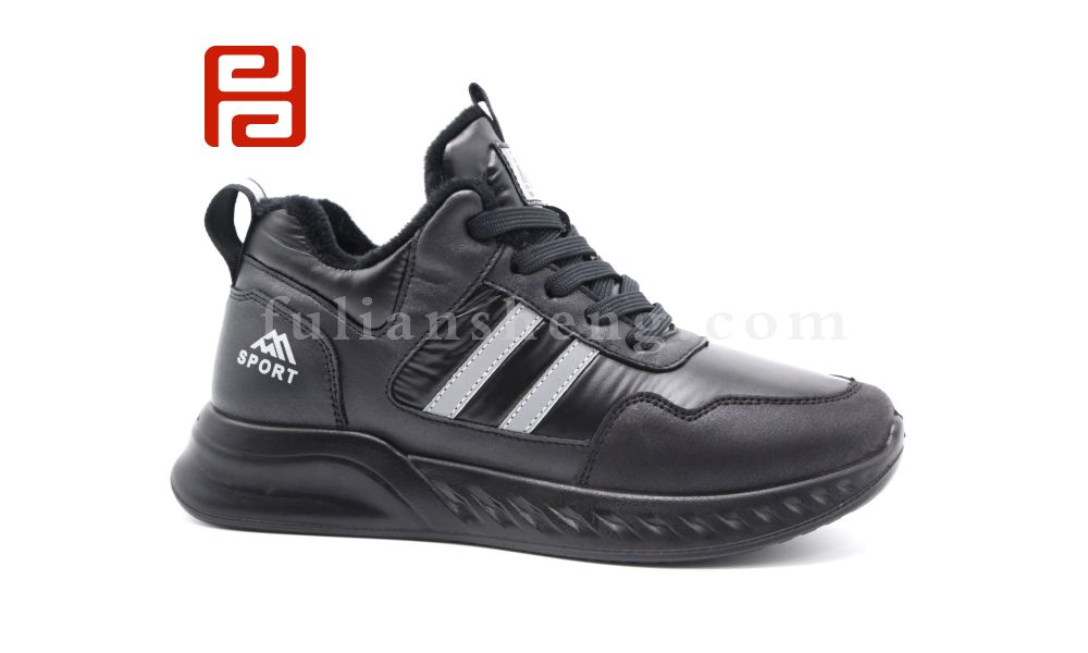 福連升休閑運動女鞋中老年冬季加絨保暖輕便羽絨服面料圖片