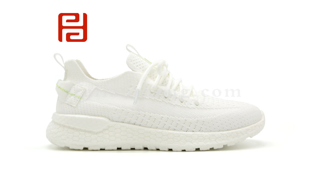 福連升秋季休閑運(yùn)動漫步鞋女鞋高彈飛織面料爆米花鞋底