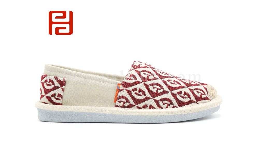 福連升秋季舒適休閑漁夫鞋女鞋帆布寫(xiě)輕便鞋底