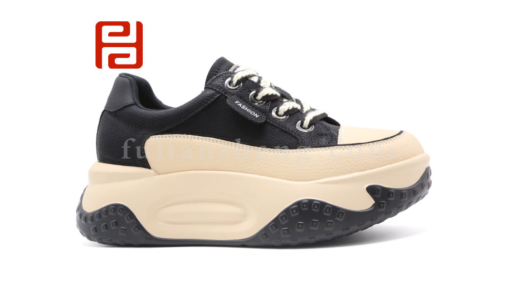 福連升春秋新款單鞋厚底女鞋時(shí)尚休閑松糕鞋子