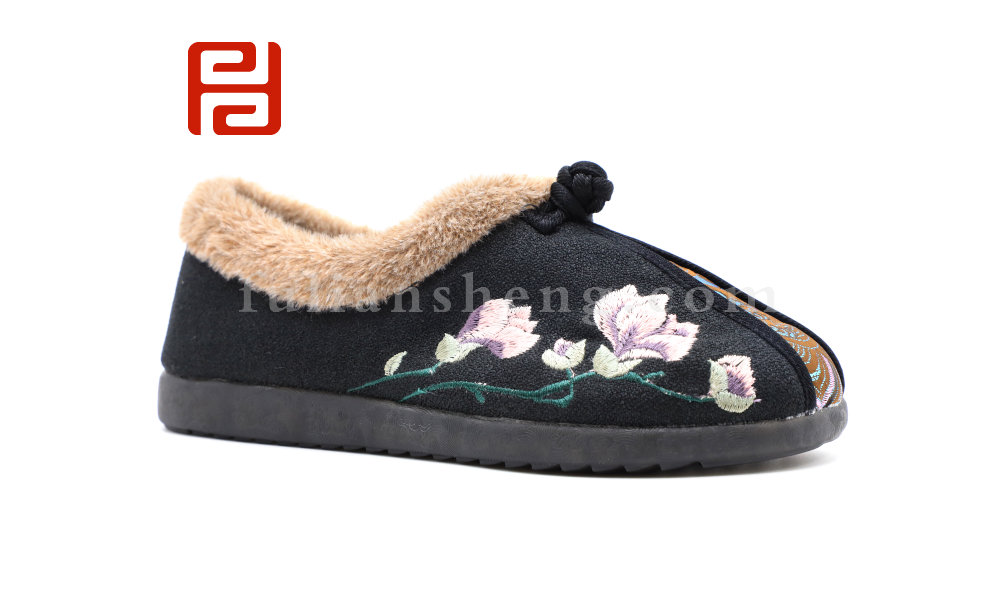 福連升冬季新款中國風(fēng)尚老北京布鞋漢唐風(fēng)韻漢舞鞋