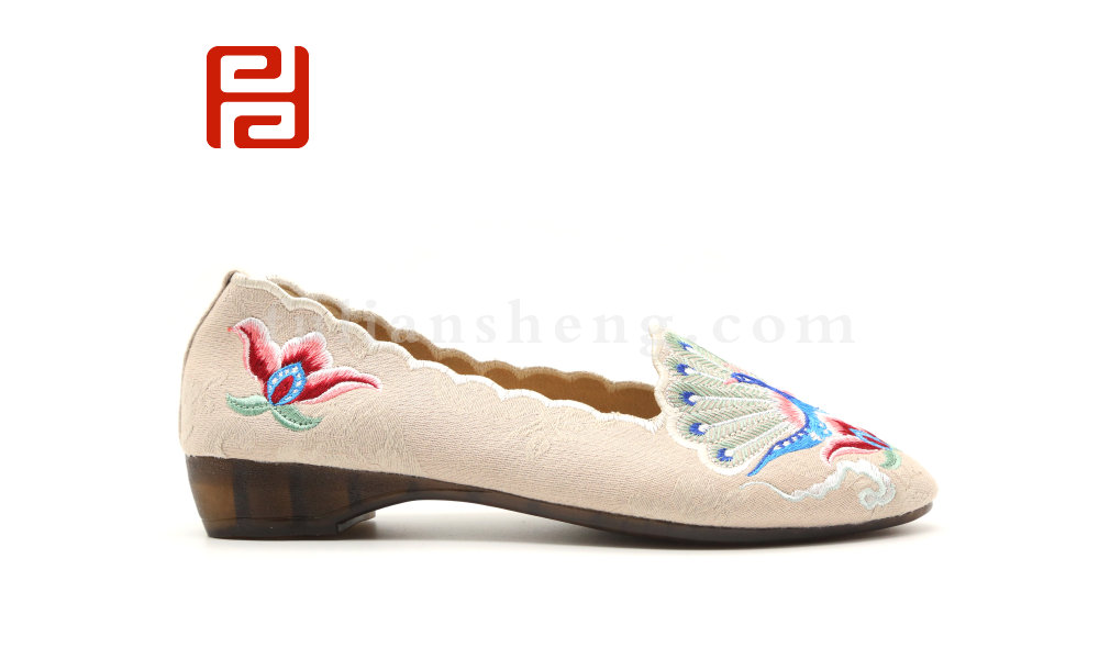 福連升老北京布鞋漢唐風韻繡花牛筋底舒適婚鞋女鞋