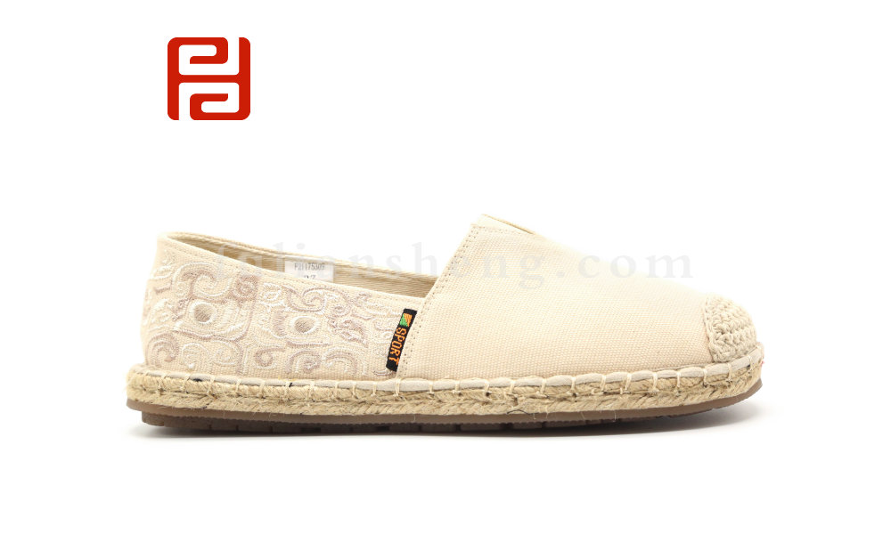 福連升布鞋女透氣帆布女鞋淺口平底一腳蹬懶人漁夫鞋