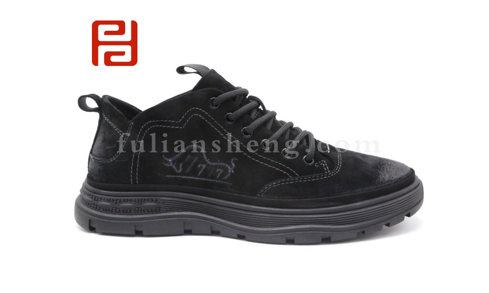 福連升秋季新款英倫商務(wù)休閑板鞋真皮橡膠防滑休閑男鞋圖片