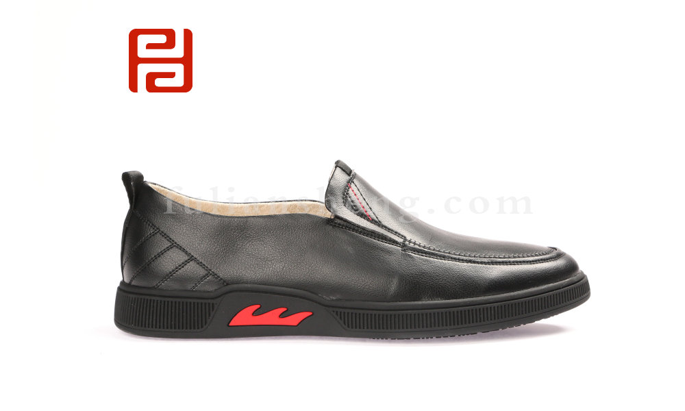 福連升春款商務休閑正裝男鞋單鞋 光面舒適休閑鞋老北京布鞋(圖3)