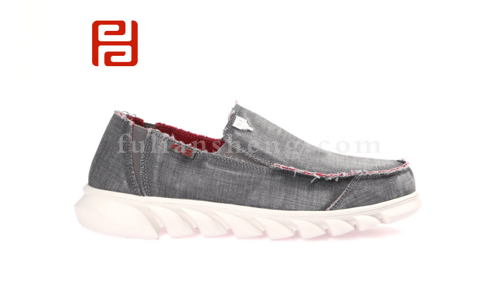 福連升春季新款帆布男單鞋 水洗布乞丐男鞋(圖2)