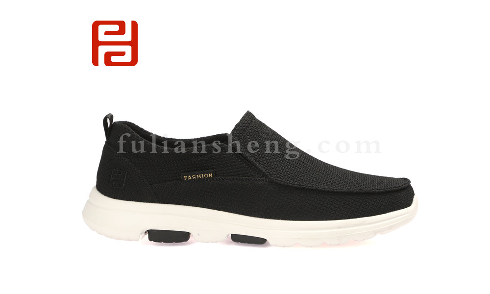 福連升春款男士透氣輕便防滑單鞋老北京布鞋一腳蹬(圖2)