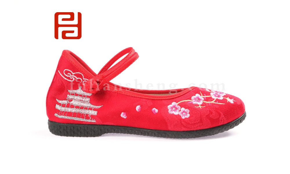 福連升老北京布鞋春時尚休閑繡花民族風(fēng)女單鞋(圖2)