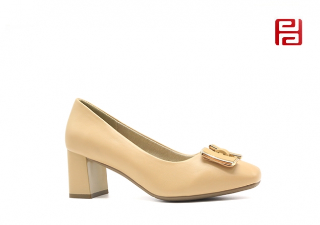 福連升春秋新款魅力時裝女鞋中跟粗跟工作鞋時裝鞋